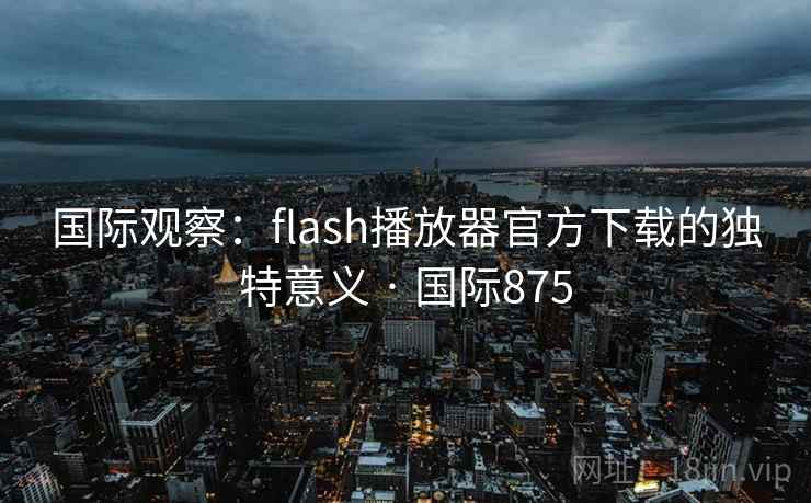 国际观察：flash播放器官方下载的独特意义 · 国际875