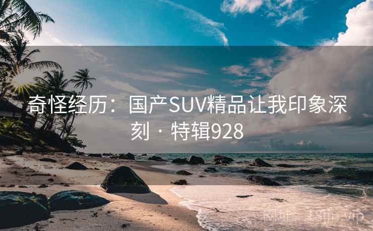 奇怪经历：国产SUV精品让我印象深刻 · 特辑928